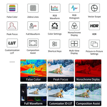 New Arrival Desview 21.5 inch V21 Broadcast Monitor with HDMI and 3G-SDI 4K Director Monitor 1000nits High Brightness Monitor wi