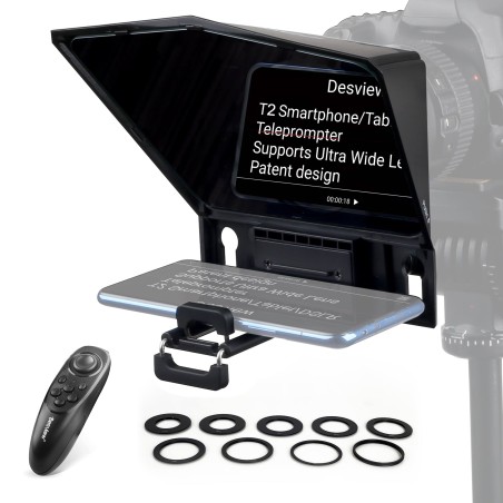 New Arrival Desview T2 Teleprompter for Smartphone Tablet DSLR Camera Phone Video Recording for Tablet Smartphone iPad up to 8 i