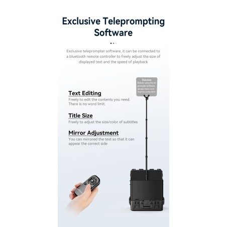 New Arrival Desview TP200 Teleprompter Portable Landing Teleprompter 17inch 1000nits Screen for Conference Live Video Recording 