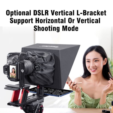 New Arrival Desview TP150 Teleprompter 15 inch, All Metal Liftable Teleprompters with Remote Control and App iOS/Android for DSL