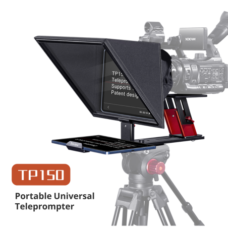 New Arrival Desview TP150 Teleprompter 15 inch, All Metal Liftable Teleprompters with Remote Control and App iOS/Android for DSL