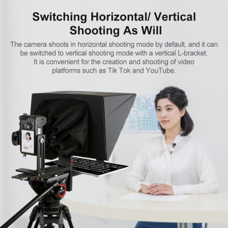 New Arrival Desview TP170 17 inch Teleprompter Portable Pad Tablets Horizontal Vertical Prompting for DSLR Video Camera Photo St