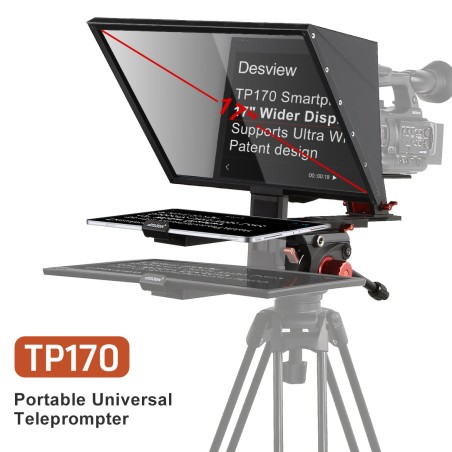 New Arrival Desview TP170 17 inch Teleprompter Portable Pad Tablets Horizontal Vertical Prompting for DSLR Video Camera Photo St