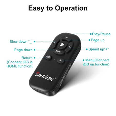 New Arrival Bluetooth Remote Control for Desview Teleprompter, Includes Teleprompter App Compatible with iOS and Android Smartph